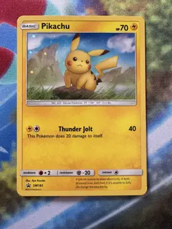 Pokemon Card Pikachu SM183 SM Black Star Promo Holo - Image 1
