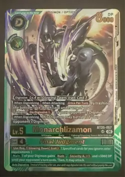 Digimon TCG Card Game Bandai Monarchlizamon BT25-057 SR - Image 1