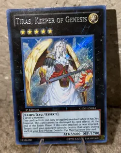 Yugioh - Tiras, Keeper Of Genesis - GENF-EN044 - Secret Rare 1st Edition LP Card - Image 2
