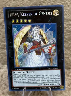 Yugioh - Tiras, Keeper Of Genesis - GENF-EN044 - Secret Rare 1st Edition LP Card - Image 3