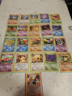 Pokemon MP/LP Lot: 20 Cards, 1 Holo, 4 1st Editions, 1 shadowless. All From 1999 - Image 1