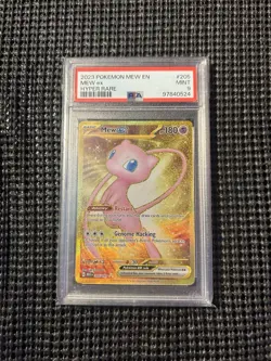 Mew EX 2023 Pokemon Hyper Rare Card #205 PSA 9 Mew En-151 - Image 1
