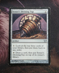 Mtg Sensei's Divining Top Champions Kamigawa HEAVILY PLAYED 268/306 - Image 1