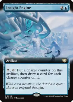 MTG Insight Engine EXTENDED ART Non-Foil NM Edge of Eternities EOC #0026 Rare - Image 1
