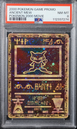 2000 Pokemon Ancient Mew PSA 8 NM-MT Pokemon Movie Game Promo Double Holo Card - Image 1