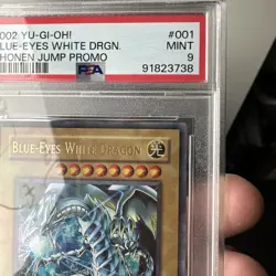 Yugioh PSA 9 MINT Blue-Eyes White Dragon JMP-001 Ultra Rare Promo - Image 2