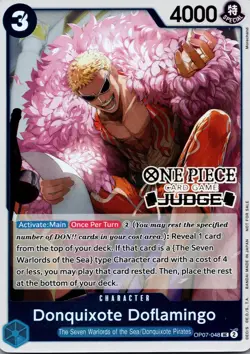 Donquixote Doflamingo (Judge Pack Vol. 5) Foil c3 Promo Card OP07-048 NM - Image 1