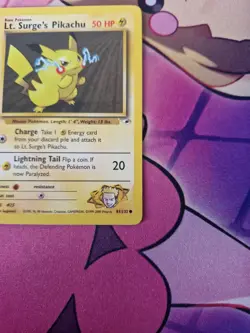 Lt. Surge's Pikachu 81/132 Gym Heroes Wotc Pokemon Card - Image 4