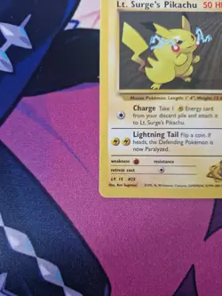 Lt. Surge's Pikachu 81/132 Gym Heroes Wotc Pokemon Card - Image 5