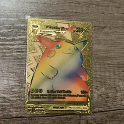 2020 Pokemon Pikachu VMAX Gold Foil Fan Art Card 044/185 IGAMEFREAK - Image 2