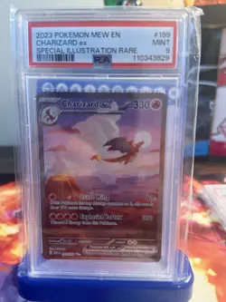 Pokemon TCG Charizard EX Scarlet & Violet 151 Card 199/165 Sir PSA 9 - Image 1