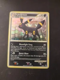 Pokemon TCG Umbreon Holo Card Undaunted Cracked Ice 10/90 LP - Image 1