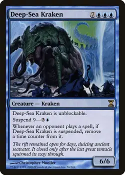 Deep-Sea Kraken Time Spiral HEAVILY PLD Blue Rare MAGIC GATHERING CARD ABUGames - Image 1