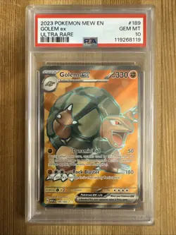 Golem ex - 189/165 - Pokemon 151 Full Art Ultra Rare Card PSA 10 - Image 1