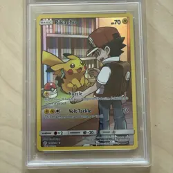 Pokemon Pikachu Holo Full Art Secret Rare Card Cosmic Eclipse 241/236 NM PSA 8 - Image 2