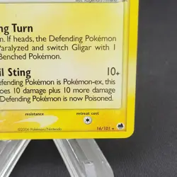 Gligar 16/101 EX Dragon Frontiers Stamped REVERSE HOLO RARE Pokemon Card MP - Image 3