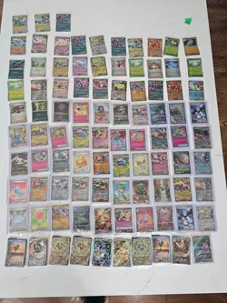 Pokemon Lot Of 93 Cards-Full Arts, Ex’s, Sir’s, V-star, Holos, Pokeballs, & More - Image 1