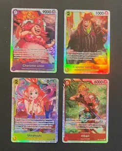 Lot of One Piece CCG - (4) Special Rare Holo Cards - Image 1