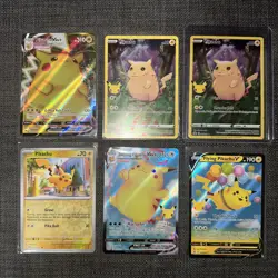 Pikachu Lot Of 6 Pokemon Cards TCG - VMax, Surfing, Flying, Celebrations NM - Image 1