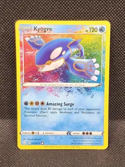 Kyogre 021/072 Shining Fates Amazing Rare Holo Pokemon Trading Card Game 2021 - Image 1