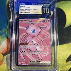CGC 10 PRISTINE Mew ex 193/165 Scarlet & Violet 151 UR Pokemon Card Ultra Rare - Image 1