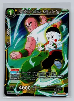 Dragon Ball Super Card Game Saiyan Showdown #BT15-101 R Tien & Chiaotzu Foil - Image 1