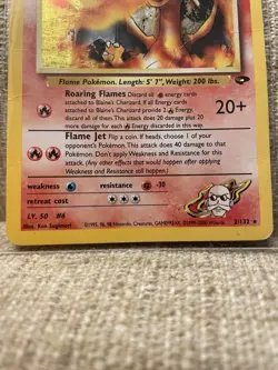 Blaine's Charizard 2/132 Gym Challenge Holo Pokemon Card 2000 - Image 3