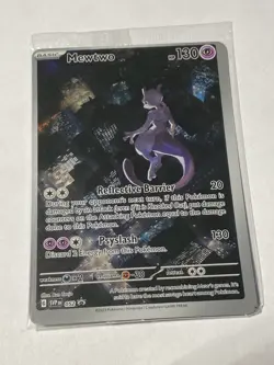 Misaligned and Miscut Mewtwo Black Star Promo Pokemon Card Sealed From 151 UPC - Image 1