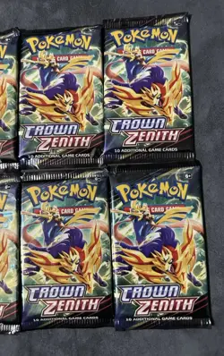 Crown Zenith Lot of 8 Booster Pack New Pokemon TCG Gold Card Possible - Image 3