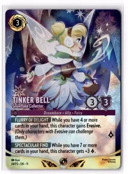 Tinker Bell - Snowflake Collector (Store Championship) 34 Disney Lorcana Holo NM - Image 1