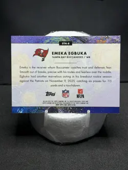 2025 Topps Cosmic Chrome Stars In The Night Refractor Emeka Egbuka STN-8 - Image 2
