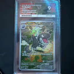 Tyrunt 70 Perfect Order Pokemon Center Stamped ETB Promo Card Ace 9 Graded Slab - Image 1