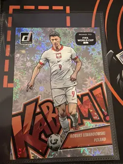 2026 Donruss Road To The World Cup Robert Lewandowski #15 Jumbo KABOOM! Poland - Image 1