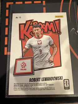 2026 Donruss Road To The World Cup Robert Lewandowski #15 Jumbo KABOOM! Poland - Image 2