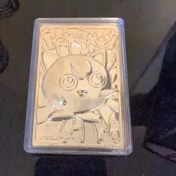 Pokemon Jigglypuff Trading Card Bar 23K Gold Plated 1999 Burger King Nintendo. - Image 2