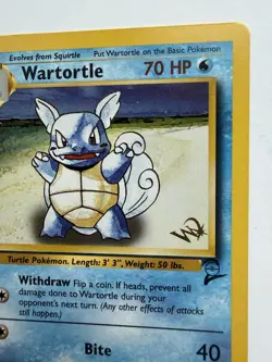 Wartortle Gold W Stamp Stamped Pokemon Card - WOTC Promo - Base 2 - 63/130 - Image 3