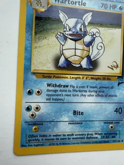 Wartortle Gold W Stamp Stamped Pokemon Card - WOTC Promo - Base 2 - 63/130 - Image 5