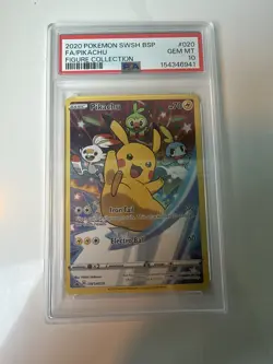 PSA 10 Pikachu SWSH020 - Black Star Promo - Graded Pokemon Card - Image 1