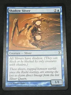 Magic the Gathering MTG Shadow Sliver Blue Time Spiral Common - Image 1
