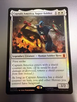 1x Captain America, Super-Soldier - Foil MTG - Marvel Super Heroes - NM-Mint - Image 1