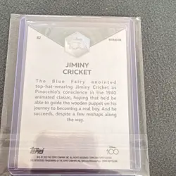 Topps Chrome Disney 100 Jiminy Cricket #82 Refractor Non-Sport Card 2023 - Image 2