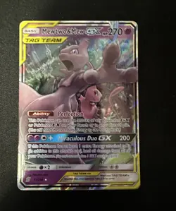 Mewtwo & Mew GX 71/236 SM Unified Minds TAG TEAM Ultra Rare Holo English 2019 - Image 1