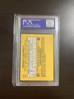 1987 Donruss Greg Maddux Rookie Baseball Card #36 PSA 8 Near Mint - Mint - Image 2