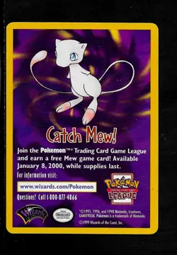 Pokemon Card Catch Mew - 1999 Promo -NM - Image 1
