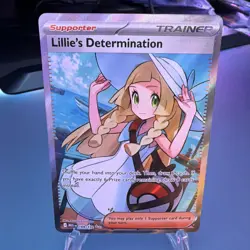 Lillie’s Determination 169/132 Mega Evolution Full Art Ultra Rare Pokemon Card - Image 1
