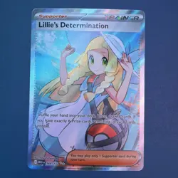 Lillie’s Determination 169/132 Mega Evolution Full Art Ultra Rare Pokemon Card - Image 3