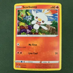 WHOLE SWIRL 🌀💫 Scorbunny SWSH071 Cosmos Promo Holo 2020 Pokemon Card - Image 3