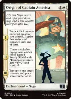 ~ Origin of Captain America ~ NM Foil ~ Commander: Marvel Super Heroes ~ MTG ~ - Image 1
