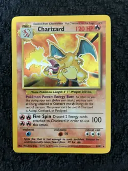 Charizard Base Set 4/102 Holo Rare WOTC 1999 Pokemon Card - Image 1