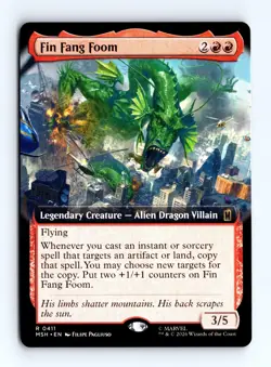Fin Fang Foom (Extended Art) 0411 (R) MTG Marvel Super Heroes (MSH) - Image 1
